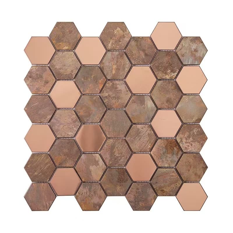 Bronze mosaic tile for floor and kitchen decoration