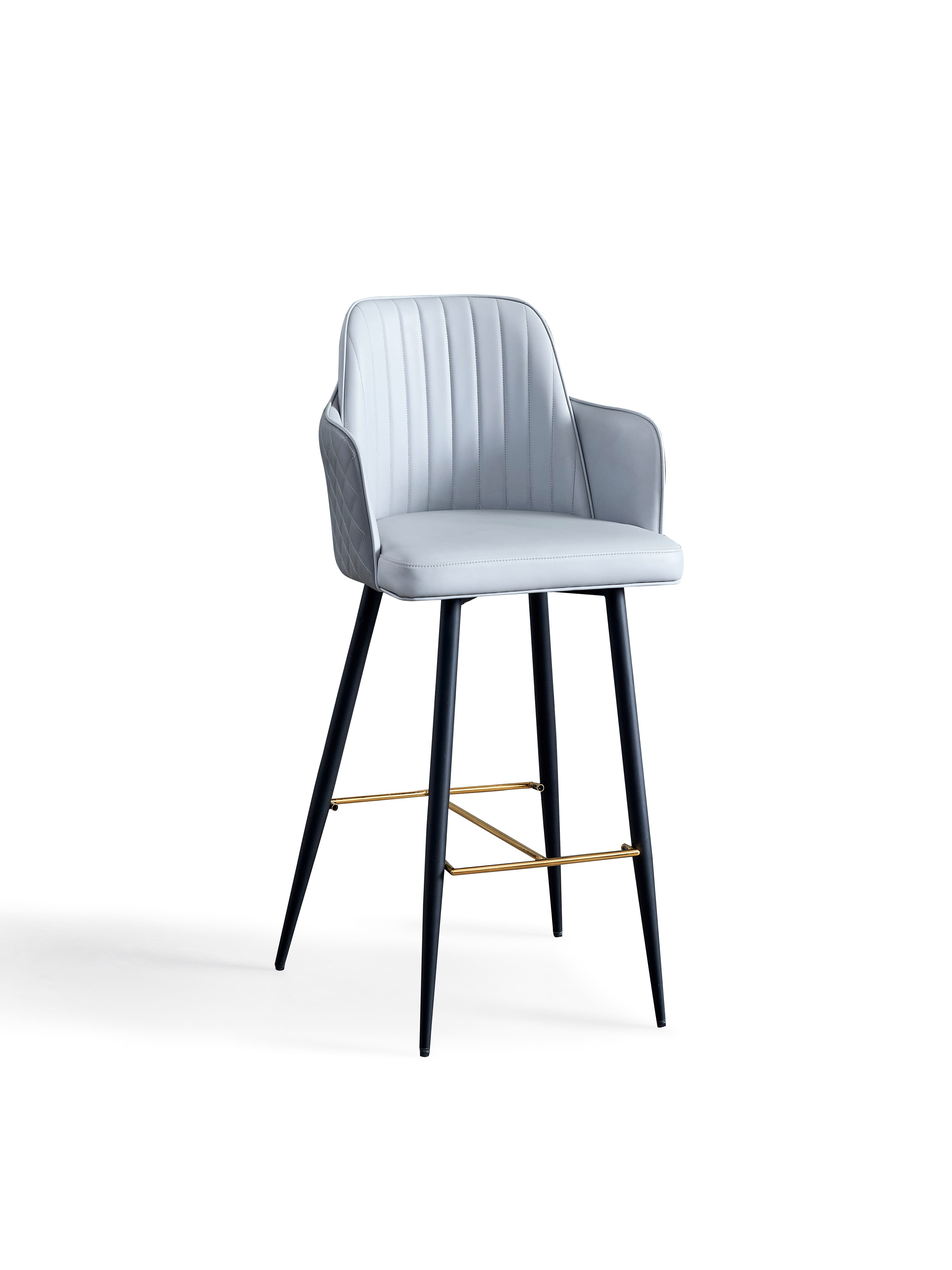 Nordic Ironwork High Bar Stools Home Light Luxury Bar Backrest Chairs