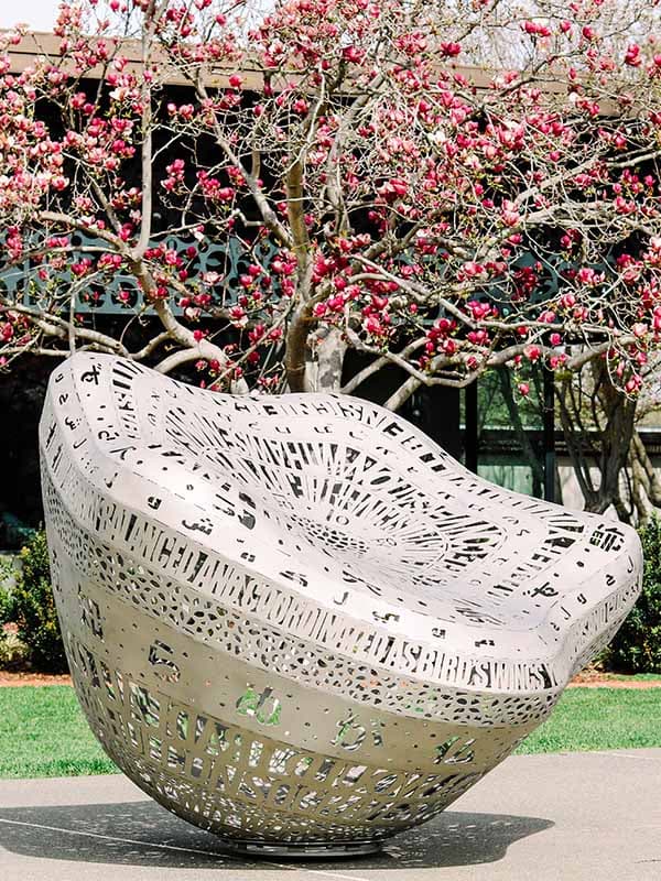Stainless steel landscape sculpture