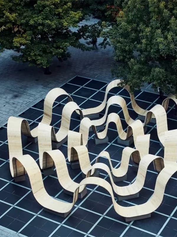 Curved Art Public Sculpture